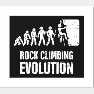 Rock Climbing Evolution Posters and Art